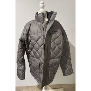 Columbia gray puffer Omni shield duck down feather fill jacket XL